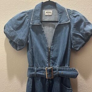 Show Me Your Mumu mini jean dress